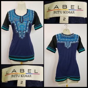label woman short sleeve blouse size  2
